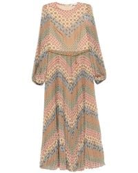 Zimmermann - Sunray Paisley-Print Pleated Midi Dress - Lyst