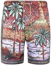 VLISCO DIALOGUES - Landscape-Print Swim Shorts - Lyst