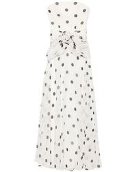 Adamaris - Polka-Dot Floral-Appliqué Maxi Dress - Lyst