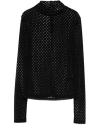 Patrizia Pepe - Blusa con panel de malla - Lyst