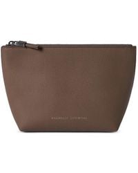 Brunello Cucinelli - Grained Leather Clutch Bag - Lyst