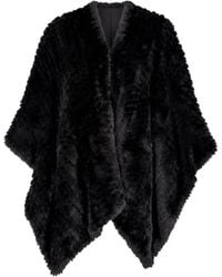 Pinko - Faux-Fur Open-Front Cape - Lyst