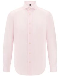 BOGGI - Slim Fit Non-Iron Poplin Striped Shirt - Lyst