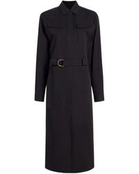 Another Tomorrow - Vestido Utility Con Cinturón - Lyst