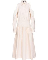 Pinko - Fringe-detailing Cotton Dress - Lyst