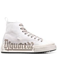 DSquared² - Logo-print High-top Sneakers - Lyst