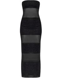 Oséree - Strapless Maxi-Jurk Met Doorzichtig Vlak - Lyst