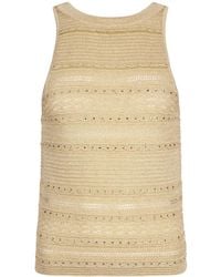 Liu Jo - Openwork Knit Top - Lyst