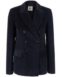 Semicouture - Double-Breasted Corduroy Jacket - Lyst