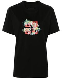 Givenchy - T-shirt With 4g Flowers Print - Lyst