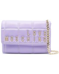 Love Moschino - Quilted Logo-lettering Cross-body Bag - Lyst