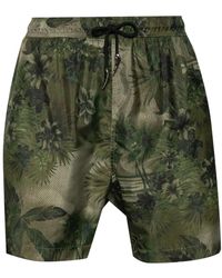 Roberto Cavalli - Tiger Tooth-Detailed Camouflage-Print Swim Shorts - Lyst