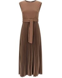 Weekend by Maxmara - Samuele Geplooide Midi-Jurk Met Ceintuur - Lyst