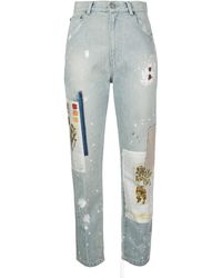 Monse Gerade Jeans mit Patches - Blau