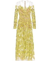 Elie Saab - Embroidered Tulle Maxi Dress - Lyst