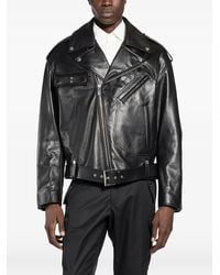 McQueen - Leather Biker Jacket - Lyst