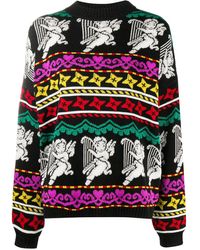 MSGM - Intarsia Wool Jumper - Lyst