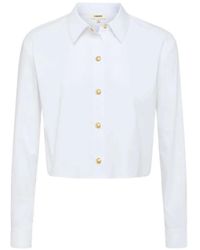 L'Agence - Cosette Crop Shirt - Lyst
