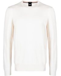 BOSS - Pullover Mit Logo-Stickerei - Lyst