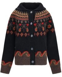 Alanui - Fair Isle-Pattern Wool Cardigan - Lyst