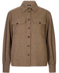 Kiton - Pinstripe-Pattern Flap-Pocket Shirt - Lyst