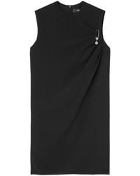 Versace - Robe-Chemise Satinée Safety Pin À Coupe Mi-Longue - Lyst