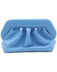 THEMOIRÈ - Ruched Leather Clutch Bag - Lyst