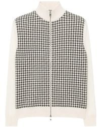 Tombolini - Houndstooth-Pattern Zip-Up Jacket - Lyst