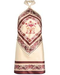 retroféte - Adelaide Mini-Jurk Met Paisley-Print En Halternek - Lyst