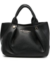 ERMANNO FIRENZE - Cabas En Cuir Grainé À Lettrage Logo - Lyst