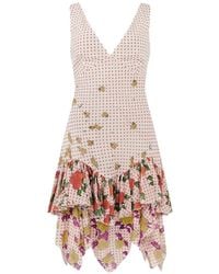 Donde Esteban - Pajaritos Y Rosas Mini Dress - Lyst