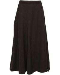 Y's Yohji Yamamoto - Gonna Midi Con Cuciture Decorative - Lyst