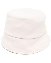 Lanvin - Logo-embroidered Wool Bucket Hat - Lyst