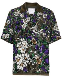 Sacai - Floral-print Short-sleeve Shirt - Lyst