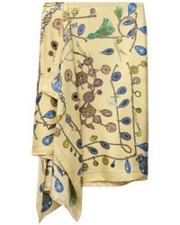 Versace - Midi-Rok Met Print - Lyst