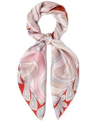 Marella - Floral-Print Silk Scarf - Lyst