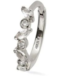 Lark & Berry - 14Kt Large Veto Diamond And Sapphire Hoop Earring - Lyst