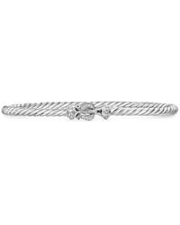 David Yurman - Sterling Buckle Classic Cable Diamond Bracelet (3Mm) - Lyst