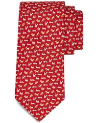 Ferragamo - Dogs-Print Silk Tie - Lyst