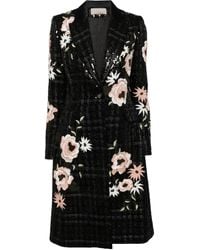 Elie Saab - Cappotto Con Ricamo - Lyst