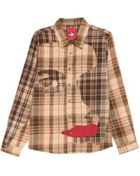 Kidsuper - Check-Pattern Patchwork Shirt - Lyst