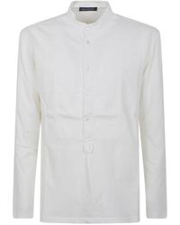ESCAPISTA - Bib-Front Band-Collar Shirt - Lyst