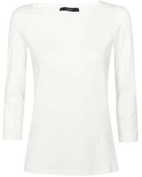 Weekend by Maxmara - Three-Quarter Sleeve Logo T-Shirt - Lyst