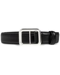 LIE STUDIO - Georgia Slim Buckle Calf Leather Belt - Lyst