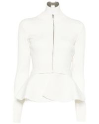 Juun.J - Peplum Zip-Up Cardigan - Lyst