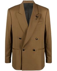 Lardini - Double-Breasted Wool Blazer - Lyst