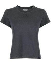 Courreges - T-Shirt En Coton À Patch Logo - Lyst