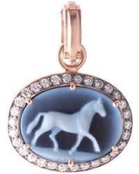 Sylva & Cie - Horse Onyx-Cameo And Diamond Pendant - Lyst