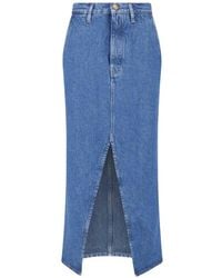 Jil Sander - Denim Maxi Skirt - Lyst