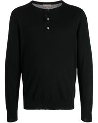 N.Peal Cashmere - Henley Button-placket Jumper - Lyst